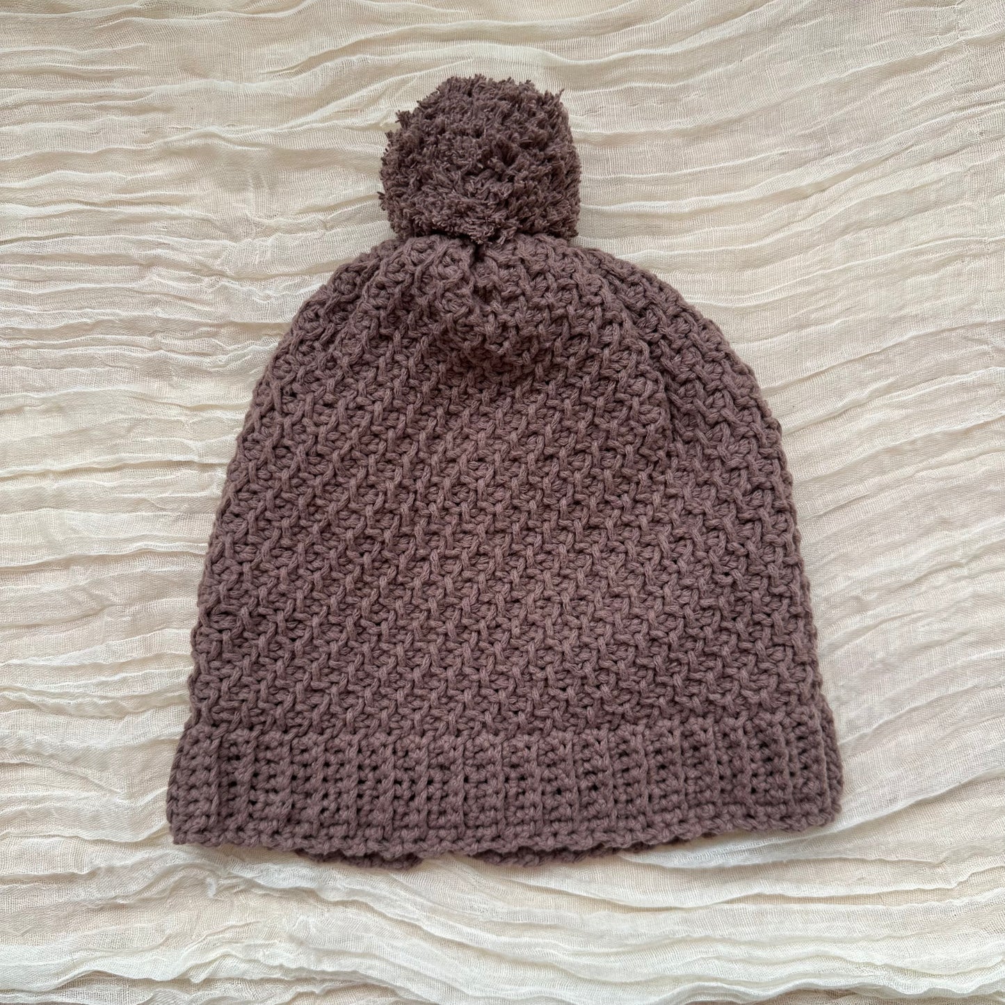 woven beanie - brown