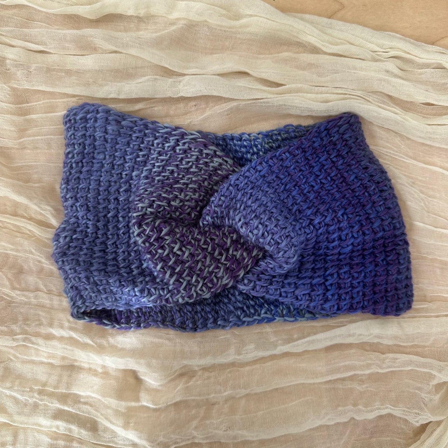 woven twist headband - purple multi