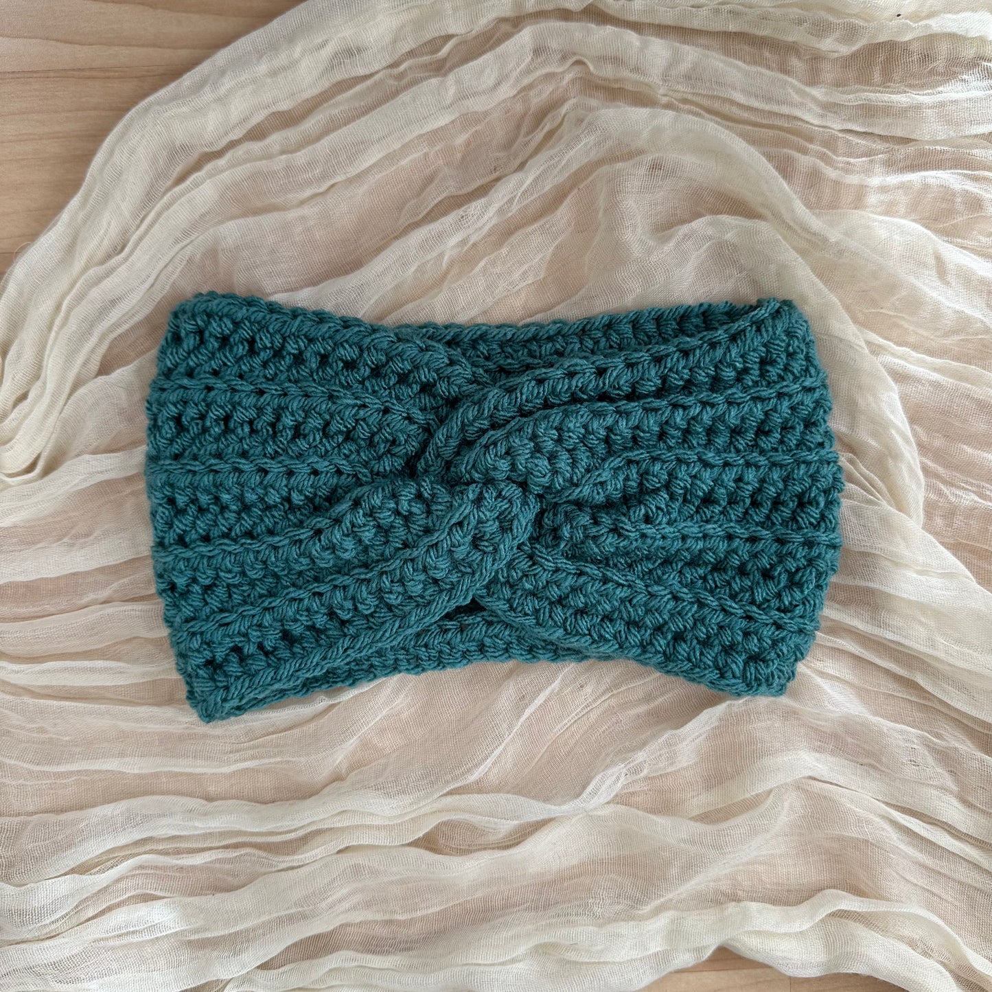 twist headband - peacock