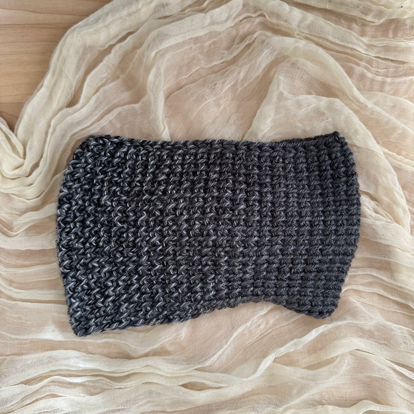 woven twist headband - grey multi