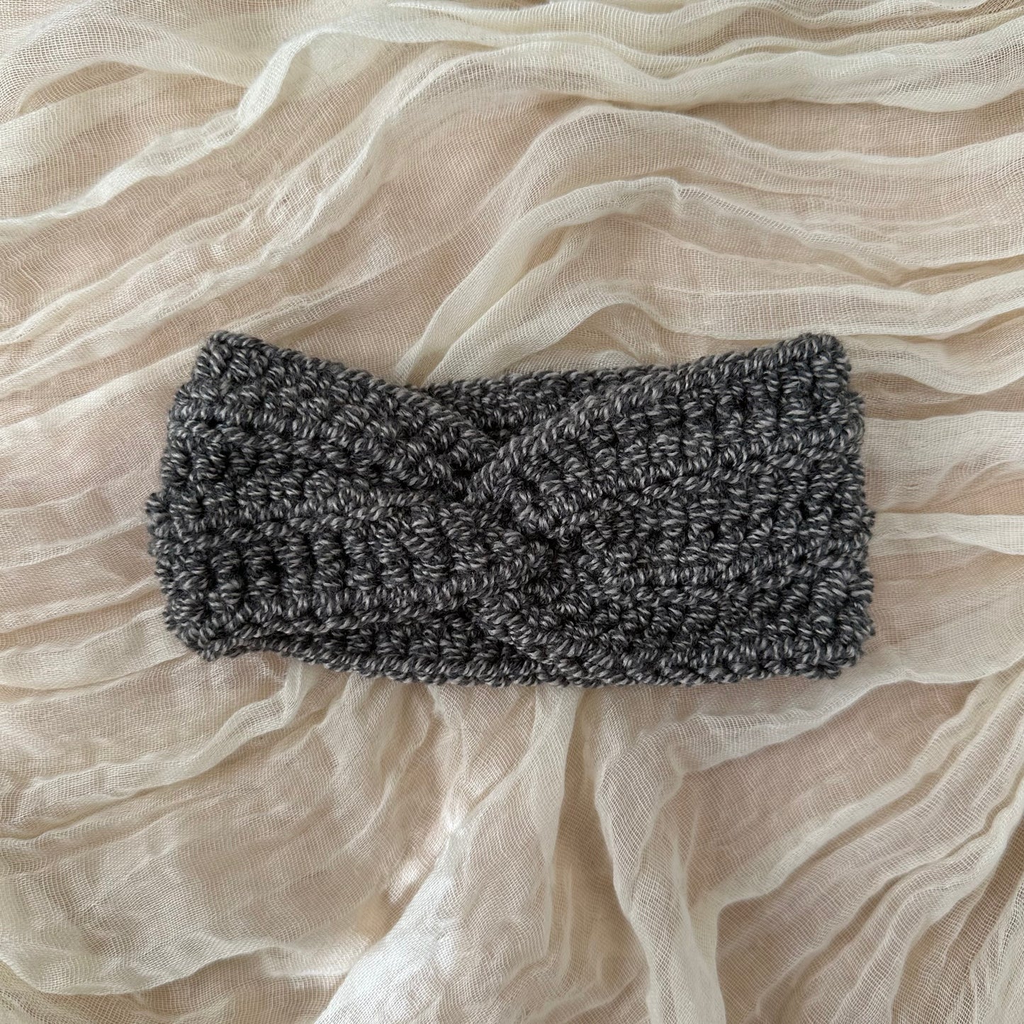 baby twist headband - grey multi