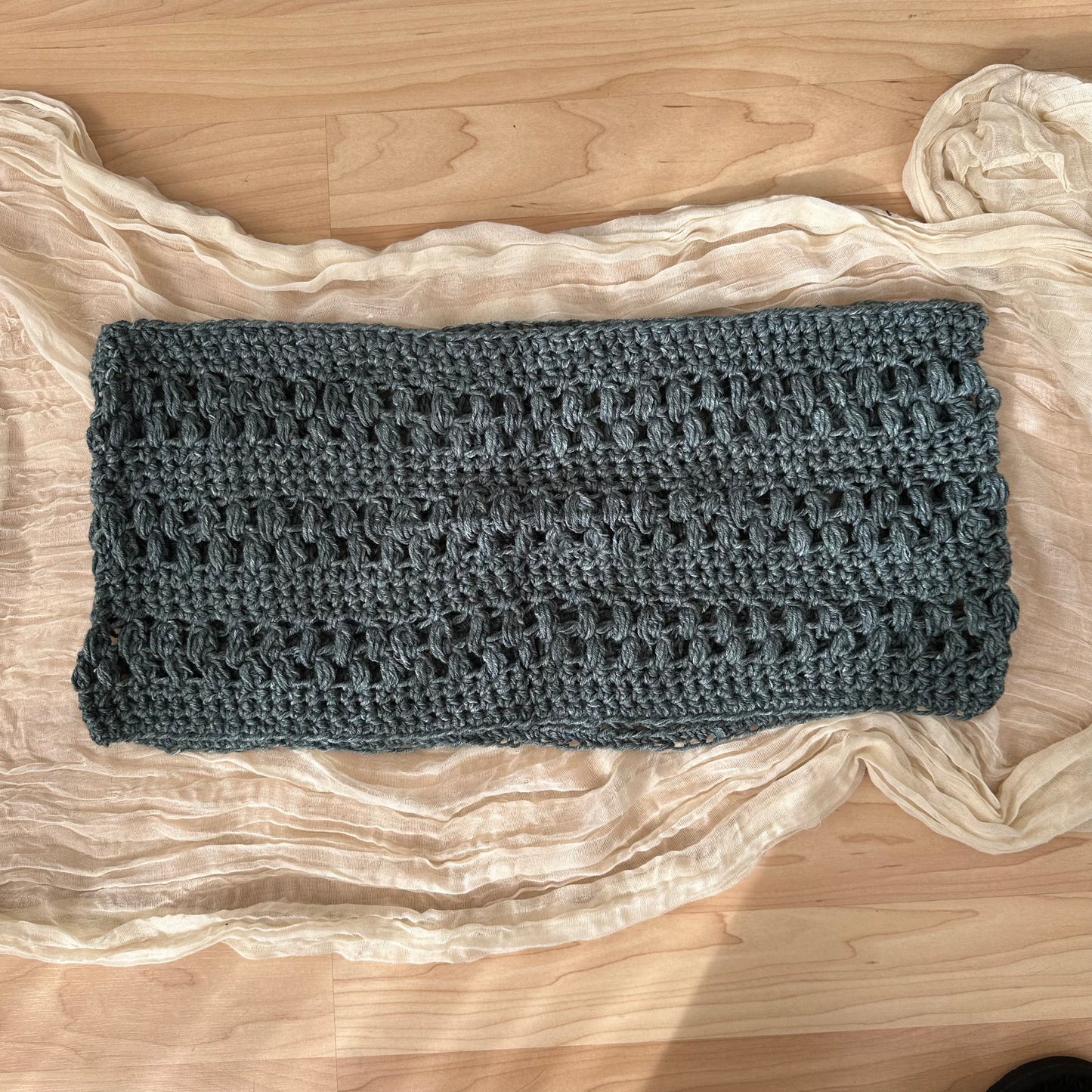 puff cowl - grey stonewash