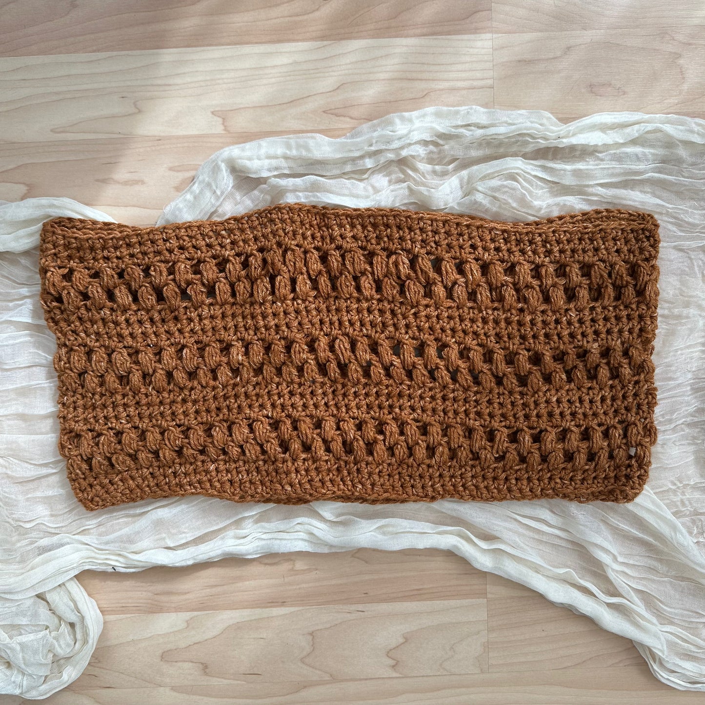 puff cowl - rust stonewash