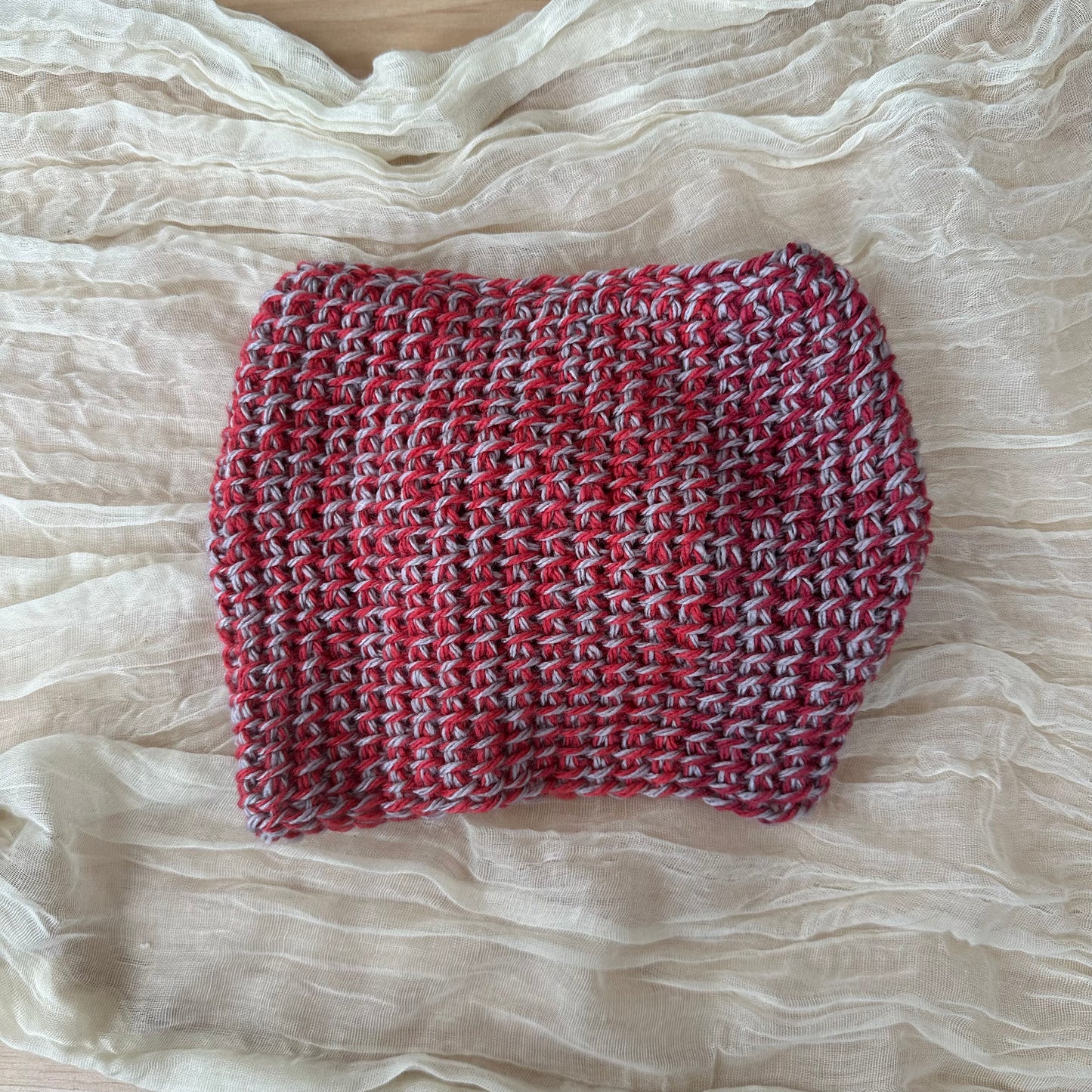 woven twist headband - berry/grey multi