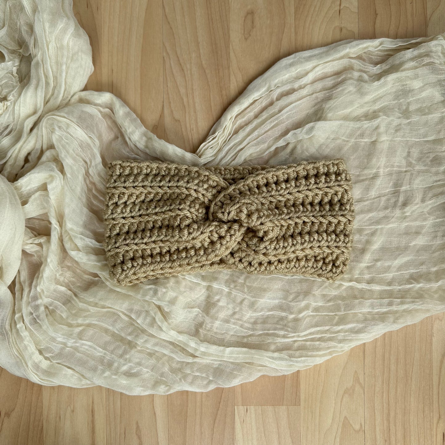 twist headband - beige