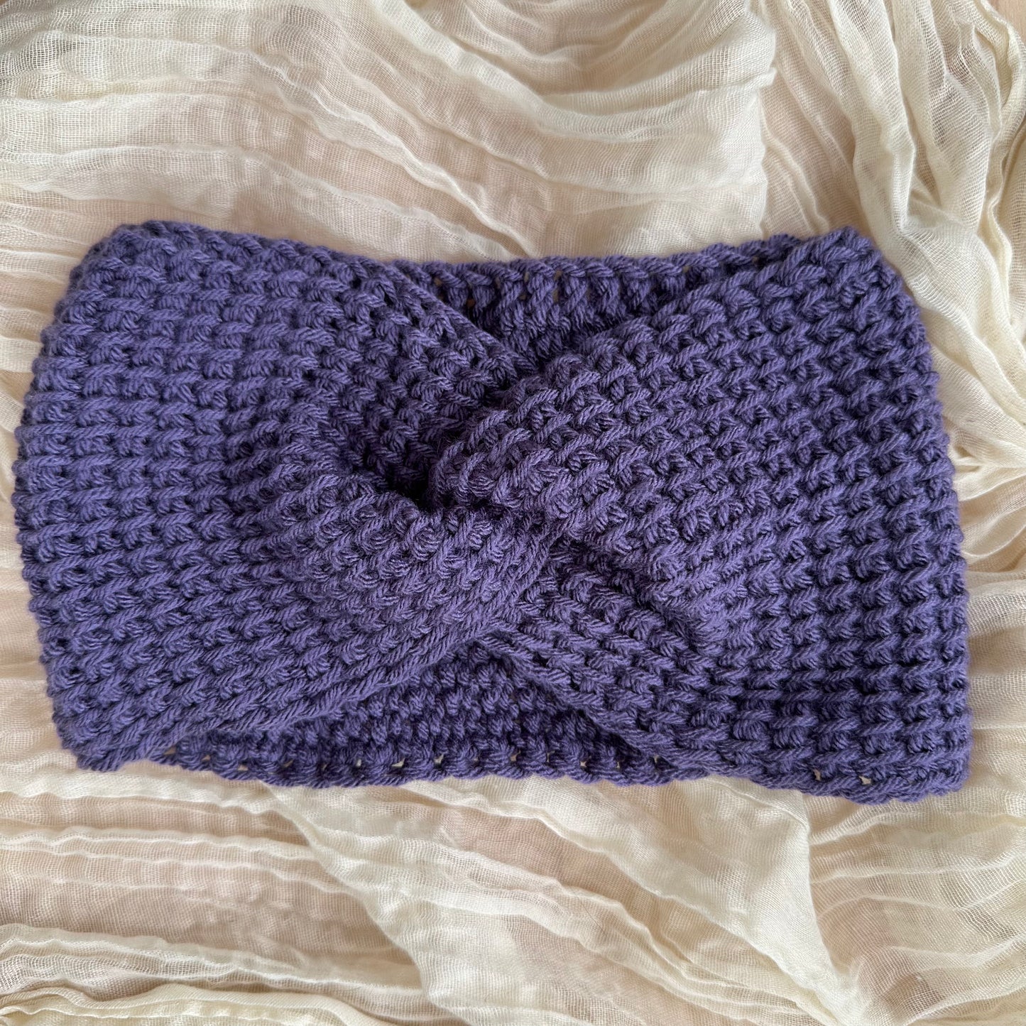 woven twist headband - grape