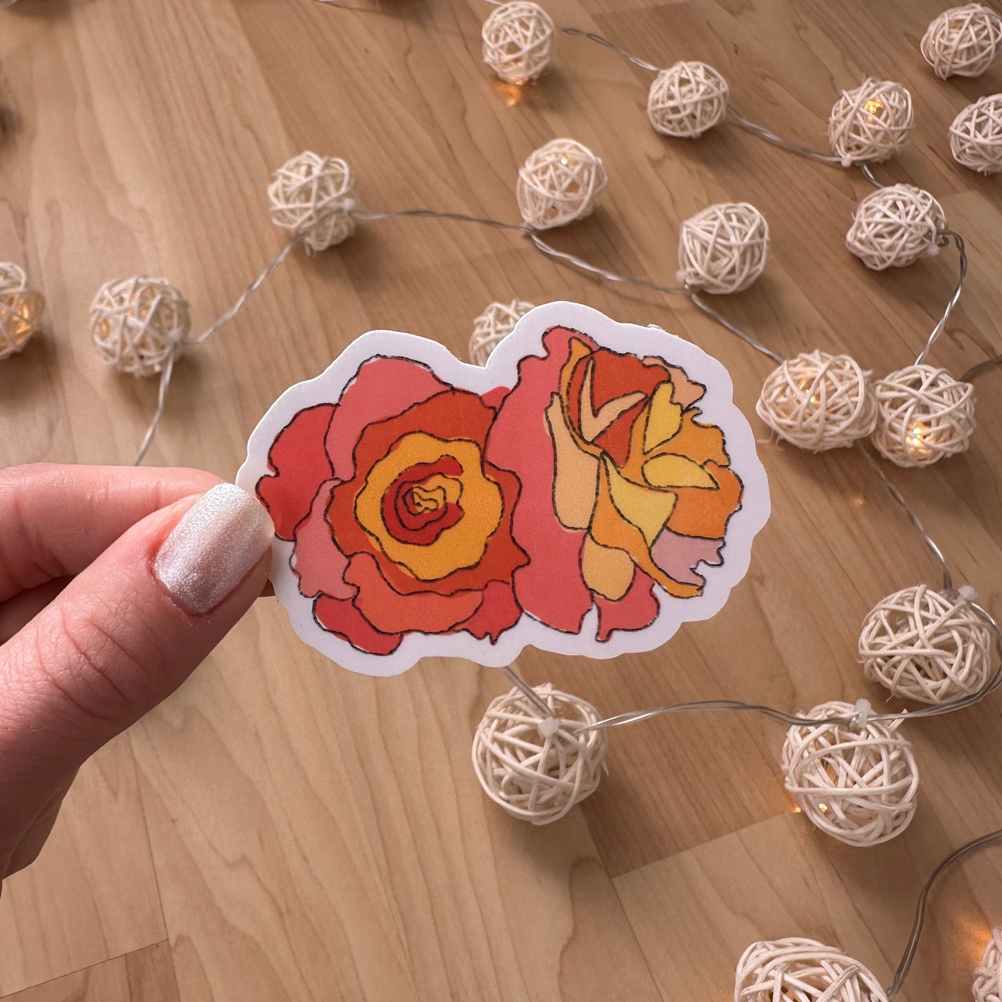 abstract flower sticker
