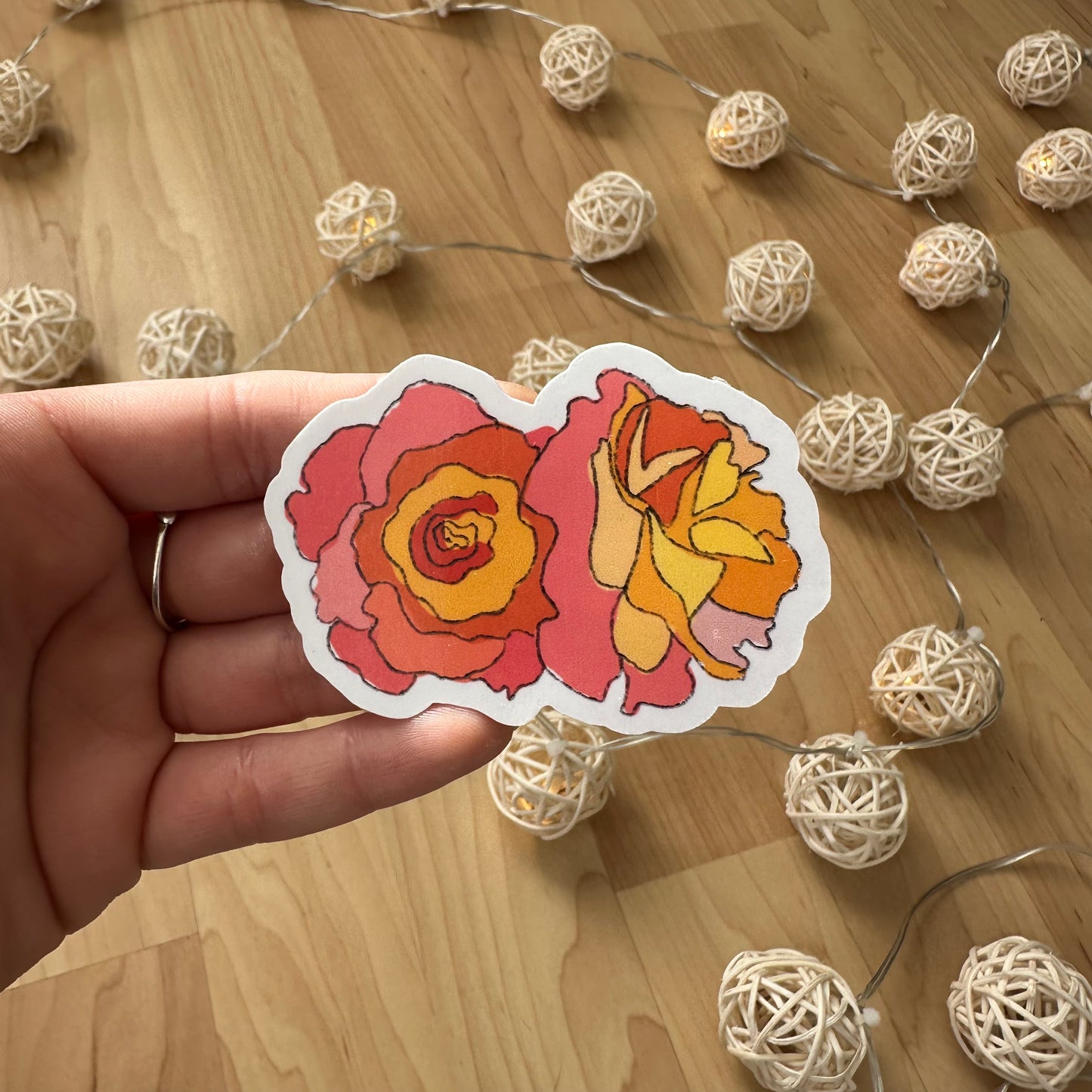 abstract flower sticker