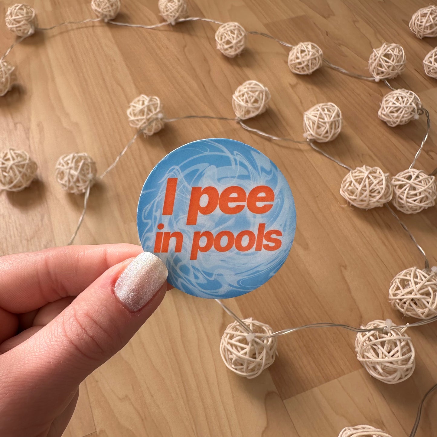 i pee in pools sticker