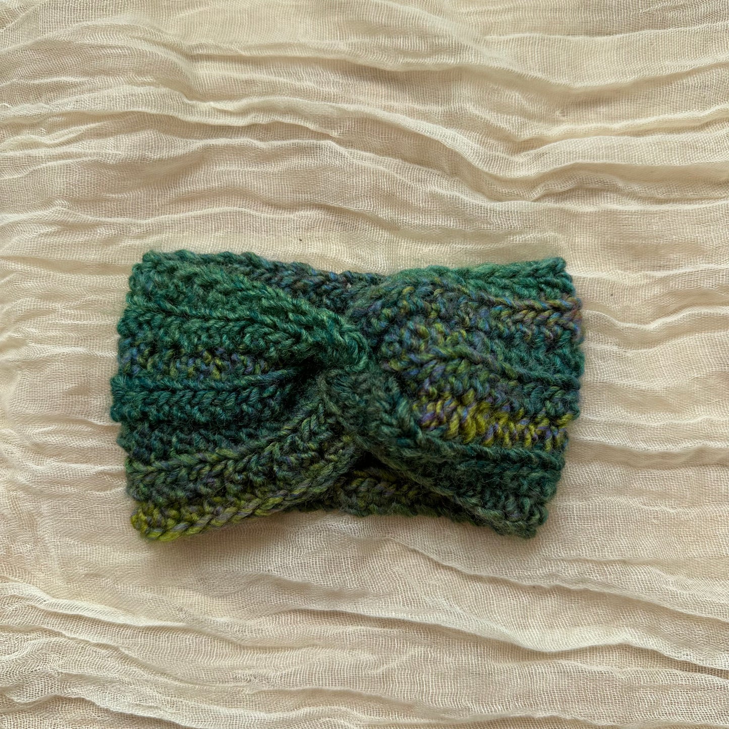 Diadema para bebé con diseño de espiral, color verde y multicolor