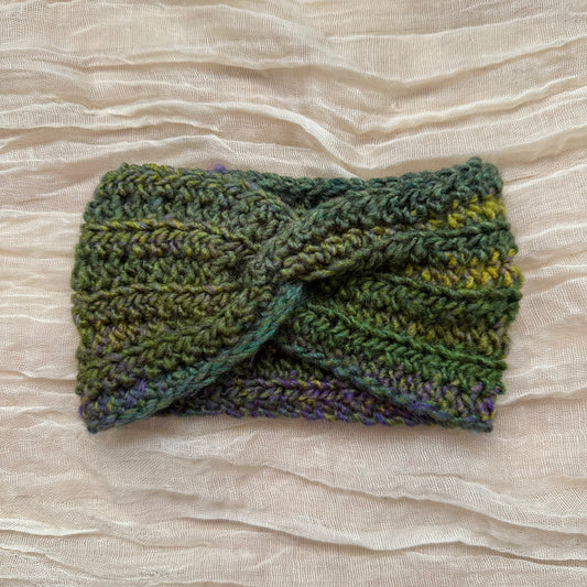 Diadema para bebé con diseño de espiral, multicolor, verde y amarillo