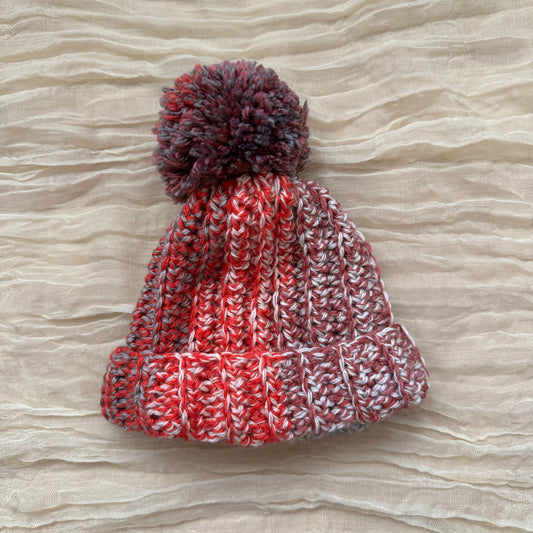Gorro de bebé - rosa/gris multi