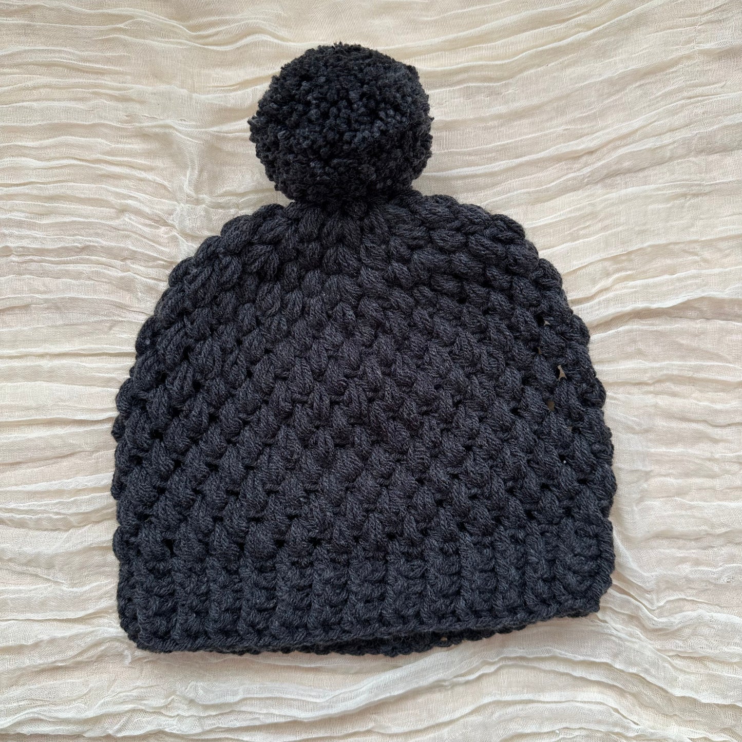 Gorro abullonado - carbón/negro