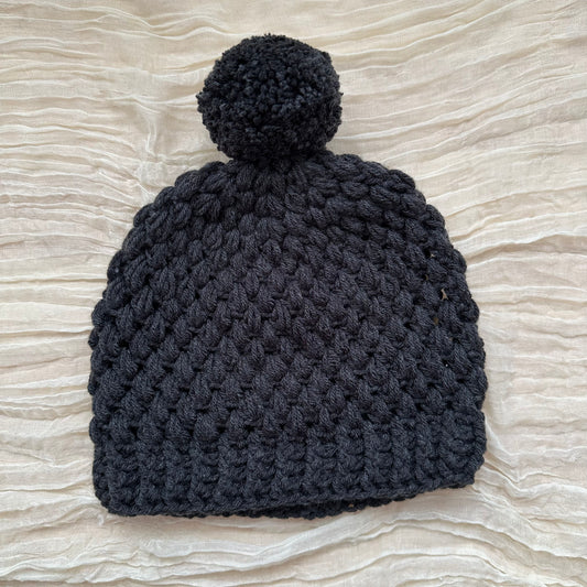 Gorro abullonado - carbón/negro