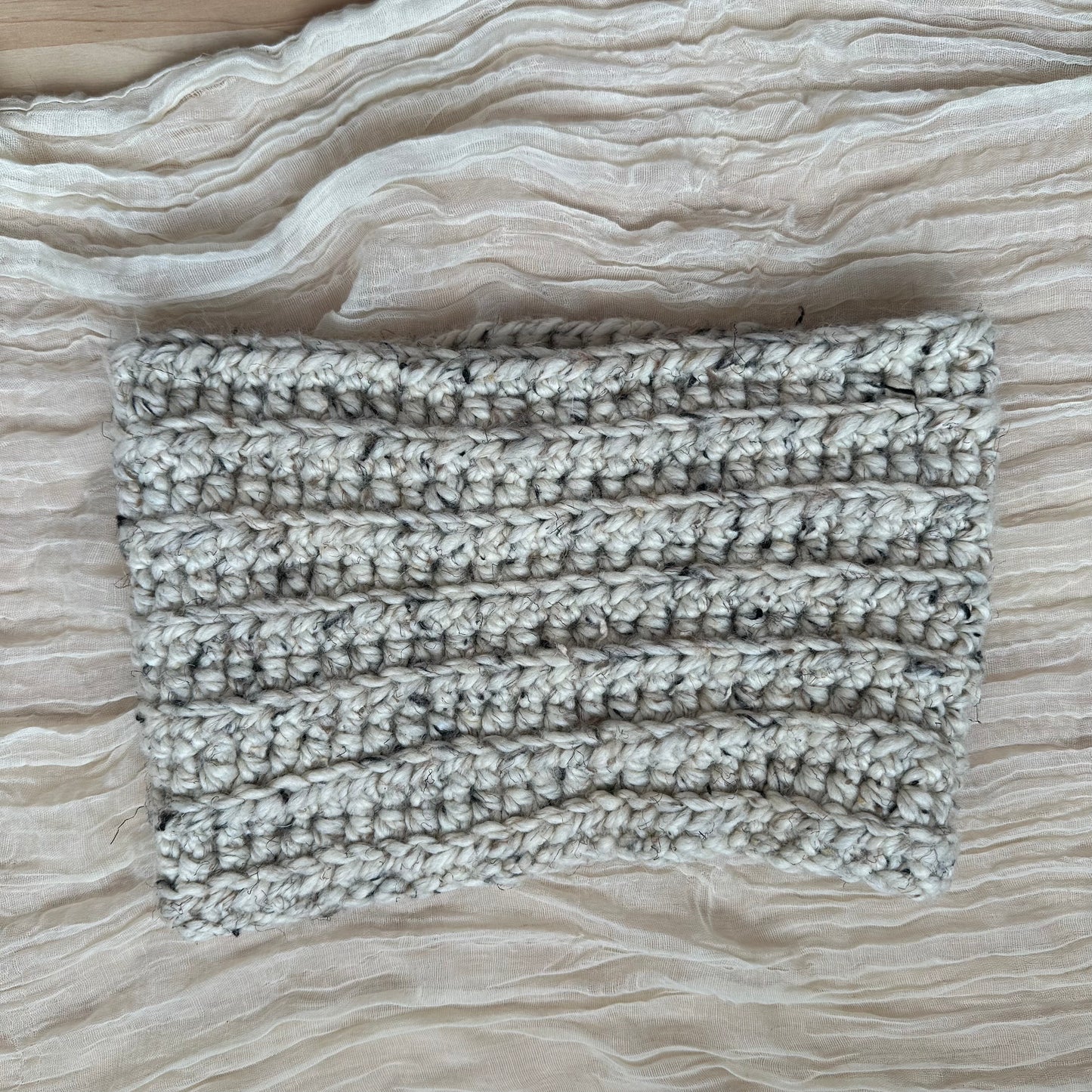 Bufanda de cuello vuelto - crema multi