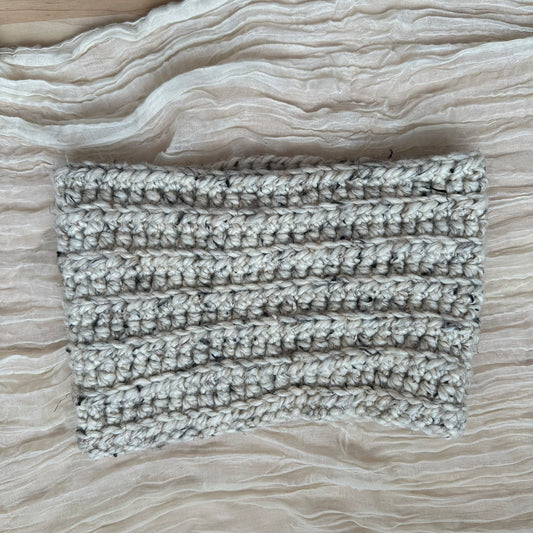 Bufanda de cuello vuelto - crema multi