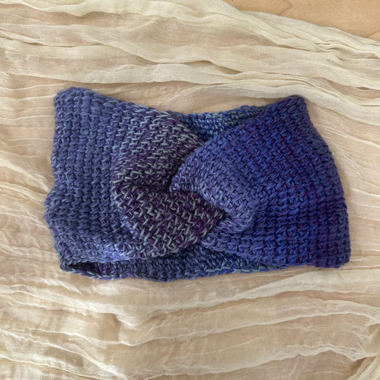 woven twist headband - purple multi