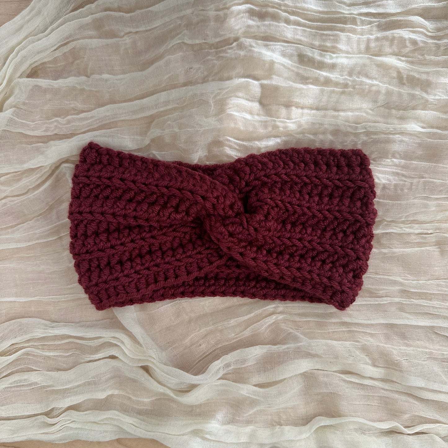 twist headband - wine