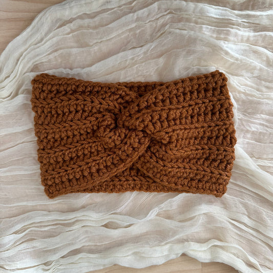 twist headband - rust