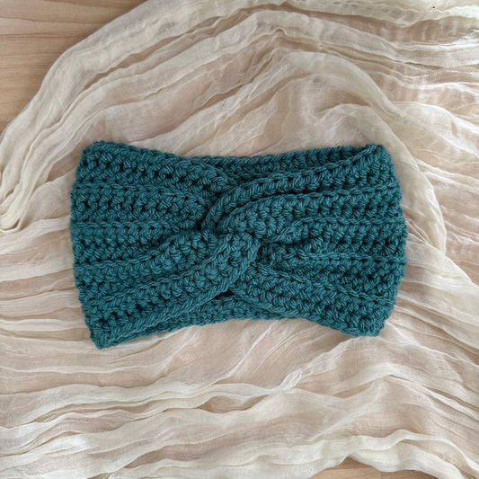twist headband - peacock