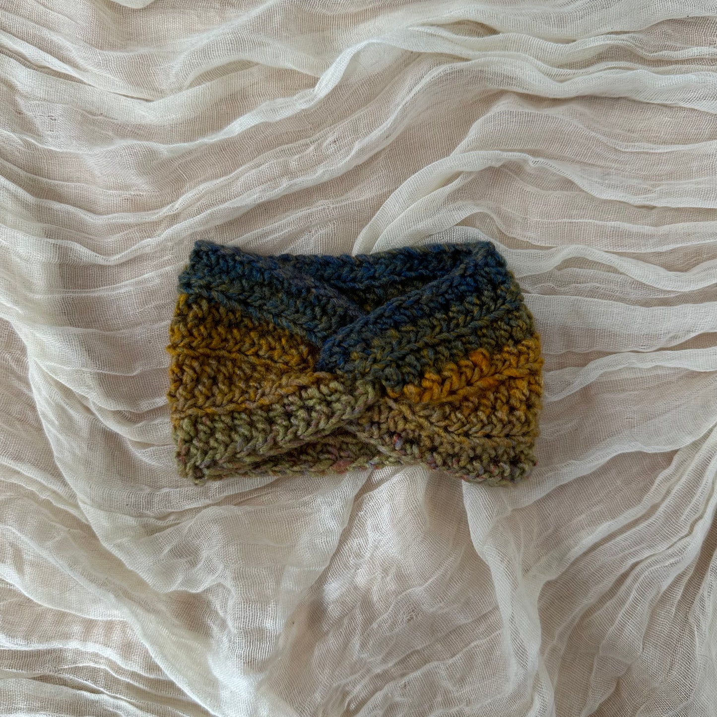 Diadema para bebé con diseño de espiral, multicolor, azul y amarillo