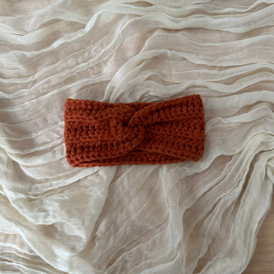 Diadema para bebé con diseño de espiral, color naranja