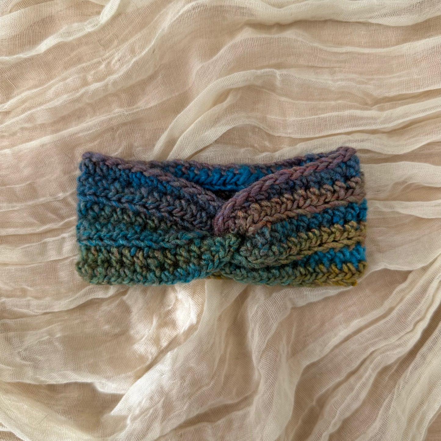 Diadema para bebé con diseño de espiral, multicolor, azul, amarillo y lavanda