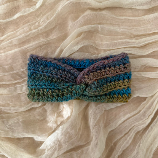 Diadema para bebé con diseño de espiral, multicolor, azul, amarillo y lavanda