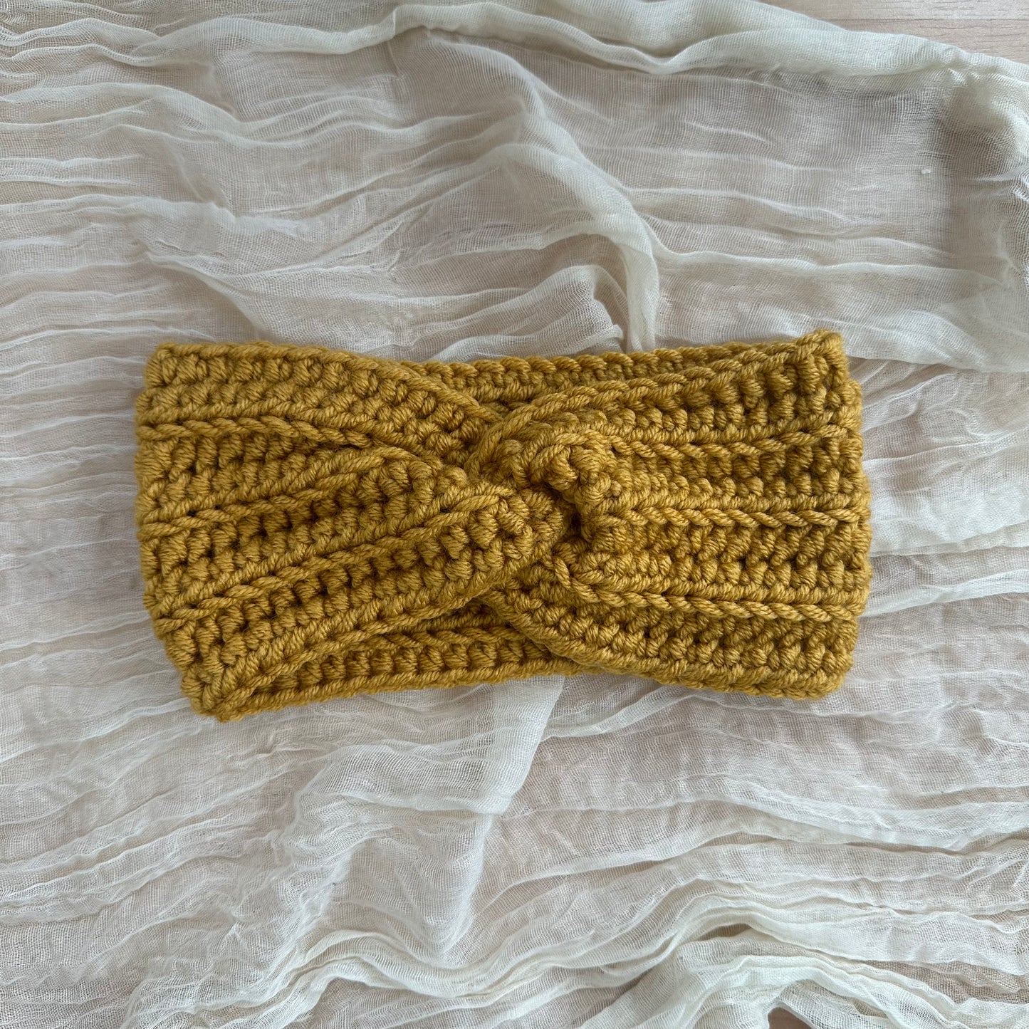 twist headband - mustard