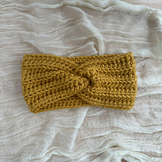twist headband - mustard