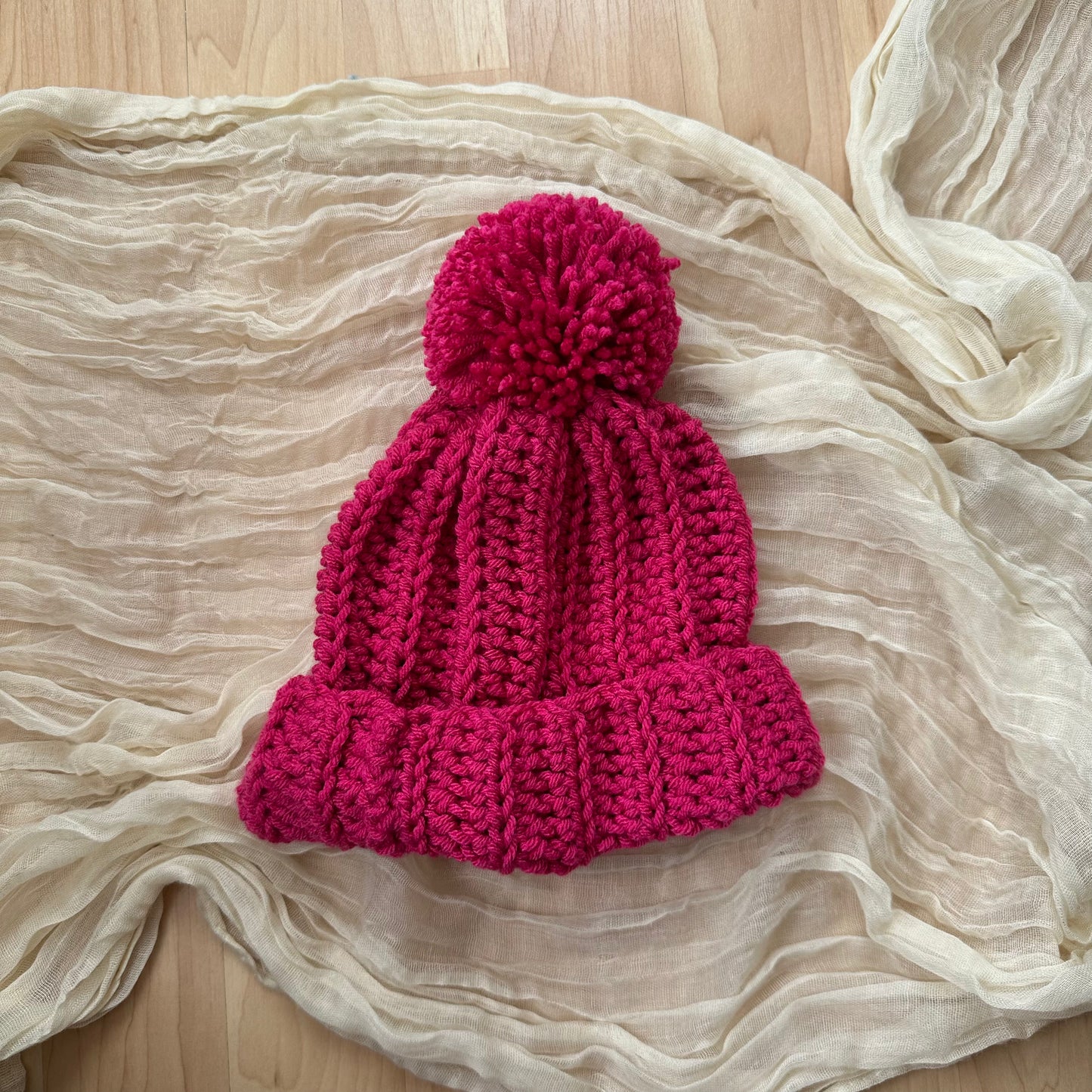 Gorro de bebé - rosa fuerte