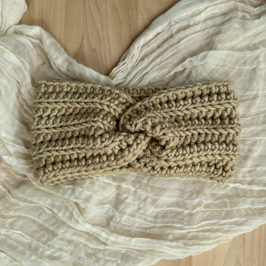 twist headband - beige