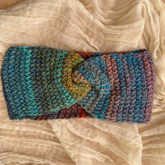 Diadema trenzada - azul multi