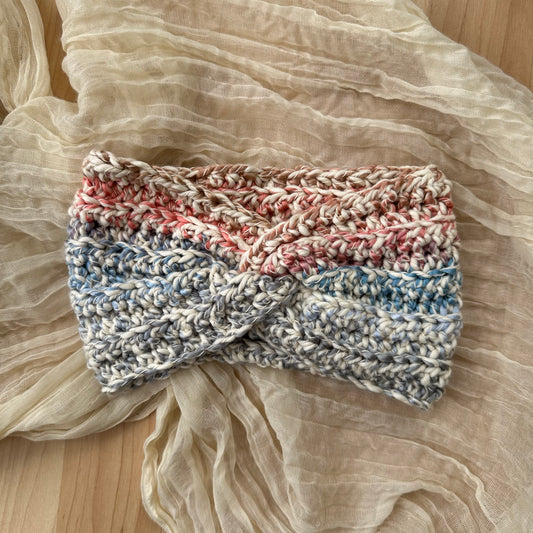 twist headband - pink/purple/blue multi