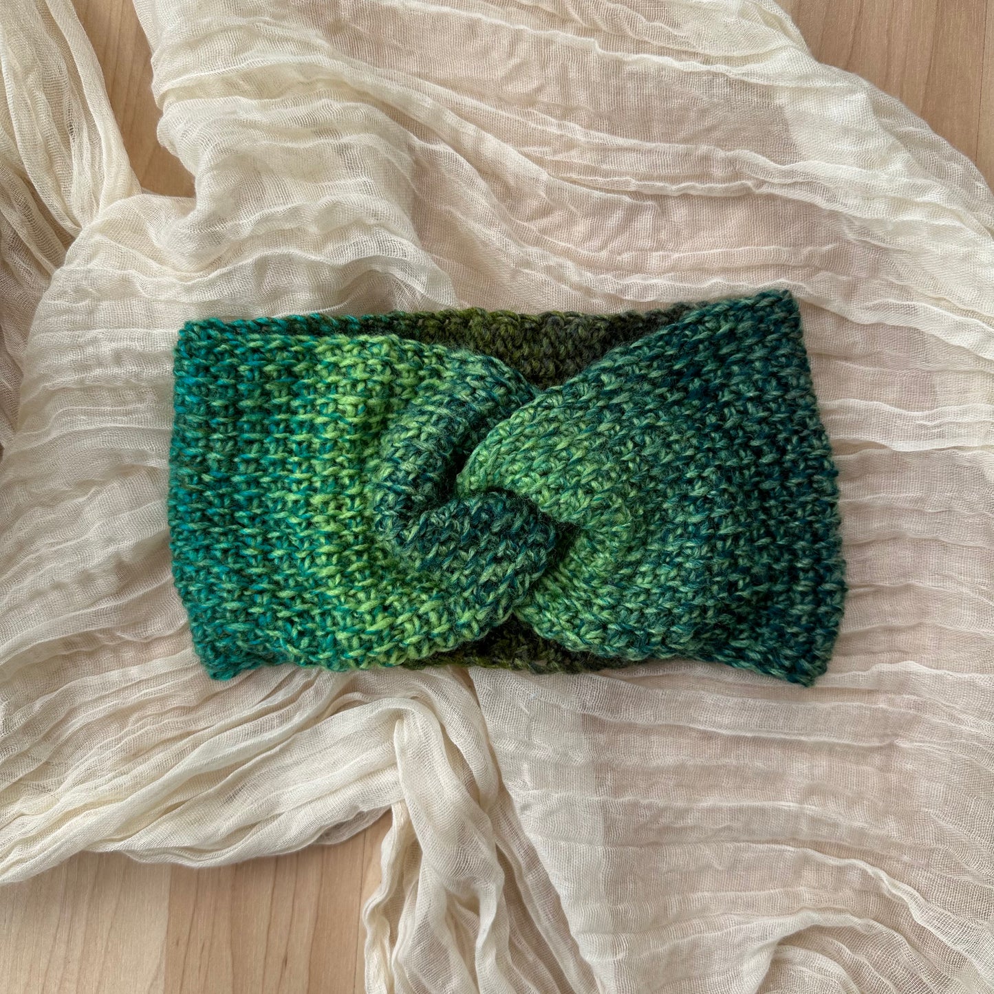Diadema trenzada - verde multi