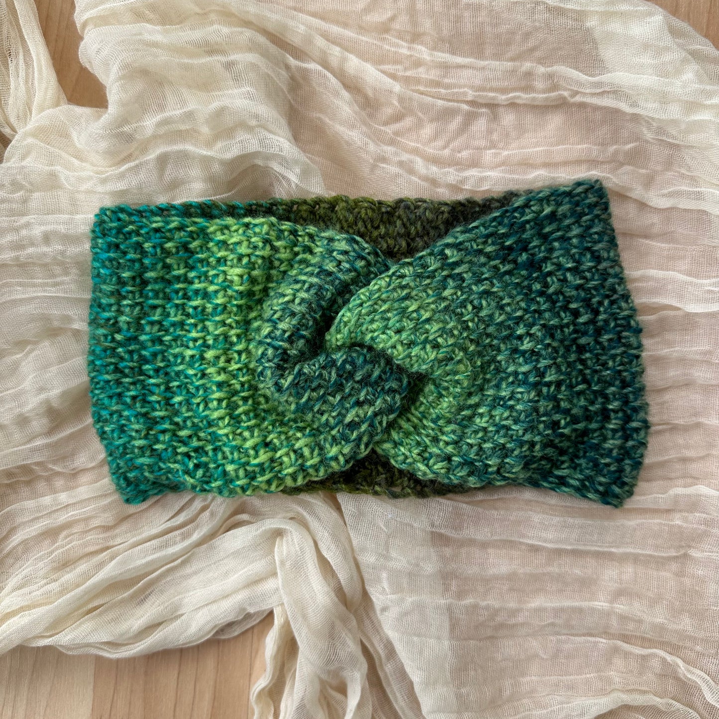 Diadema trenzada - verde multi