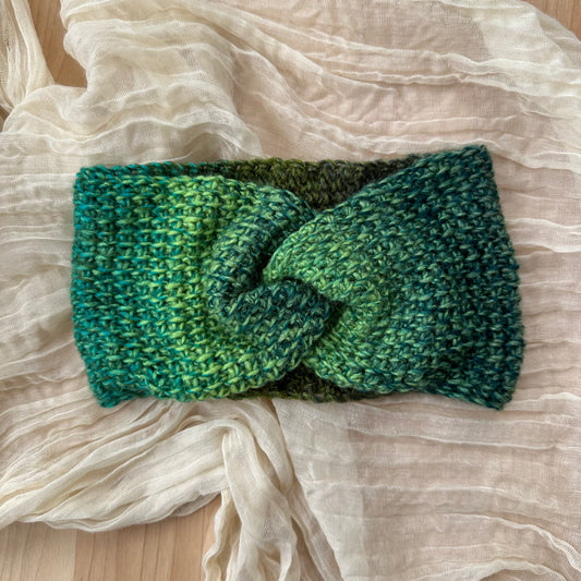 Diadema trenzada - verde multi