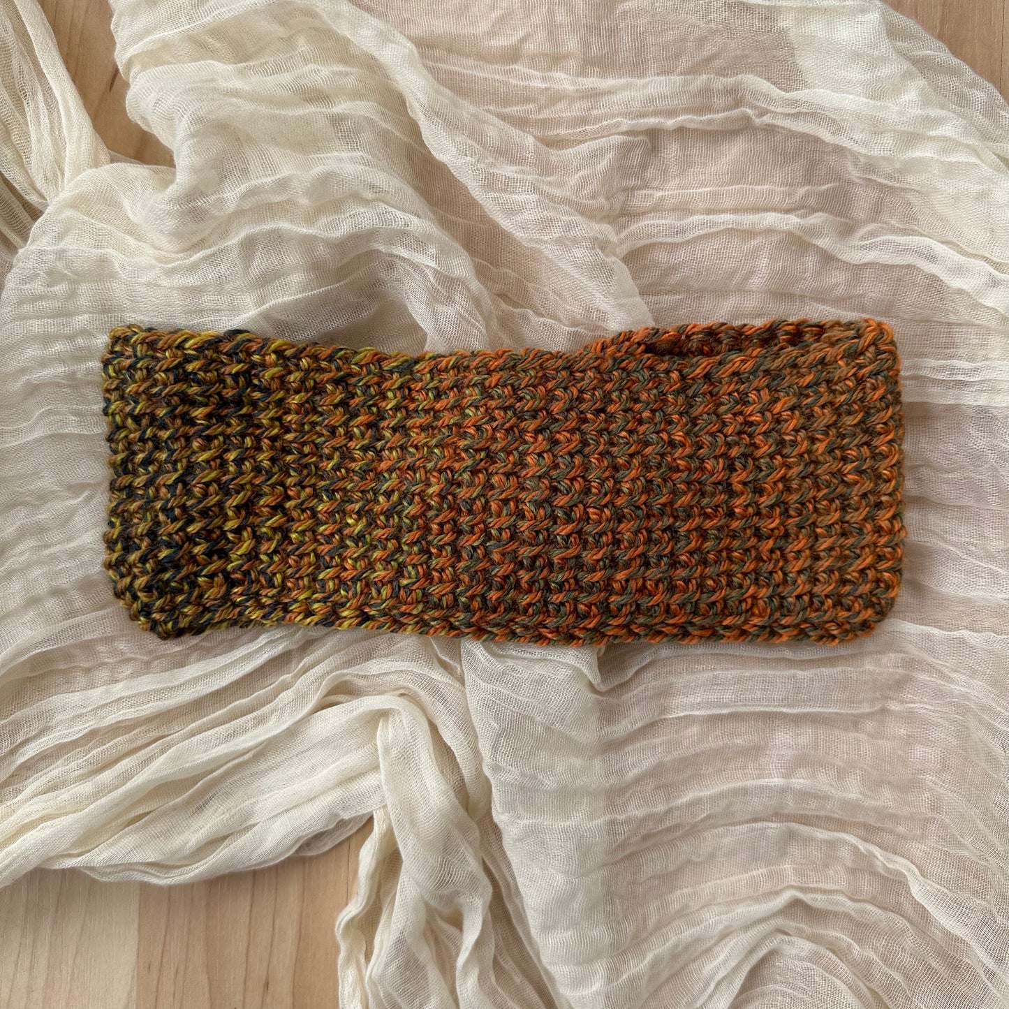 Diadema trenzada - naranja/verde multi