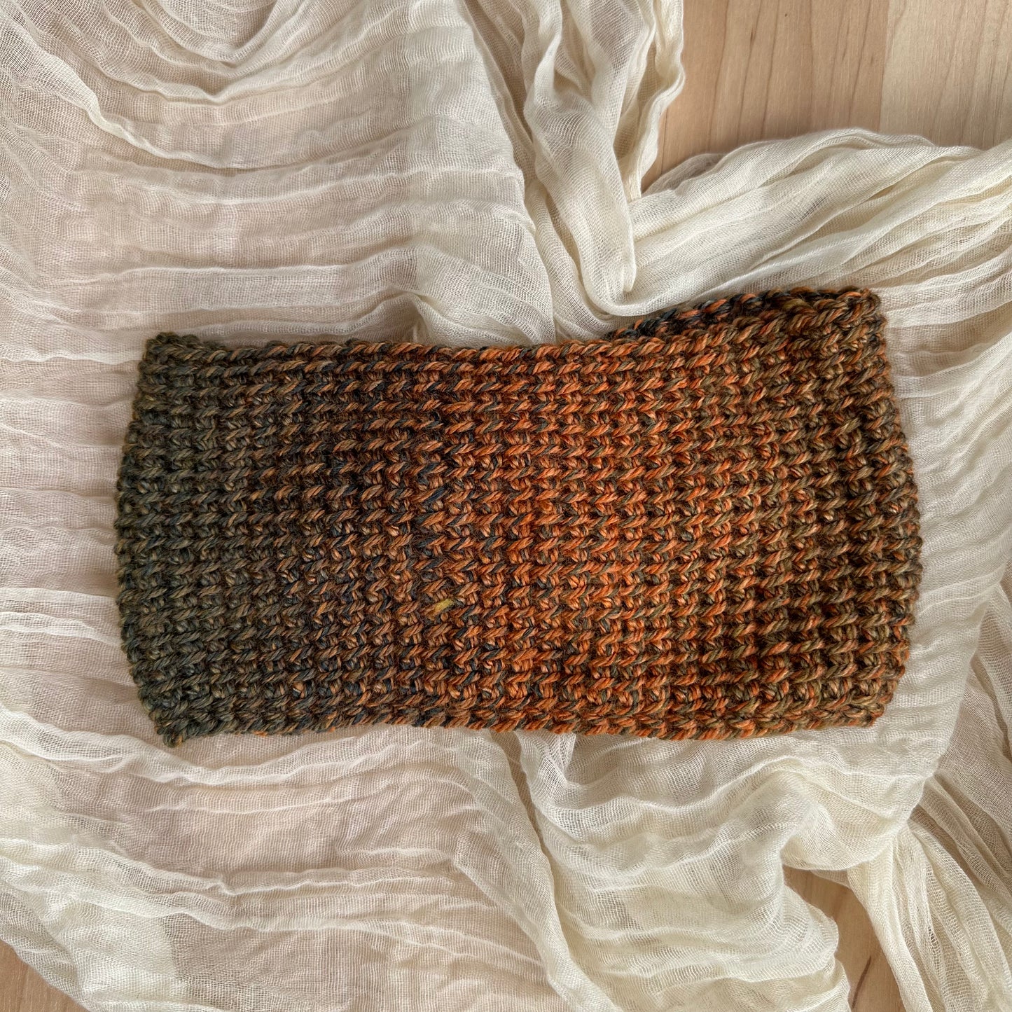 Diadema trenzada - naranja/verde multi